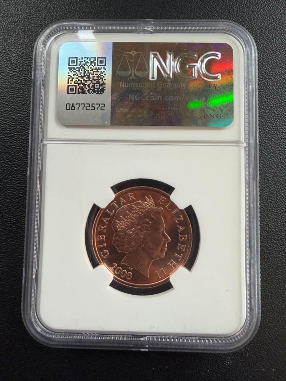 Certified Coin Slab with Copper Coin - Copper
